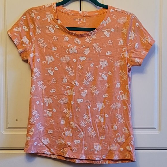 ๐2 for $20!๐ My Style Salmon Tropical Print T Shirt - Picture 2 of 6
